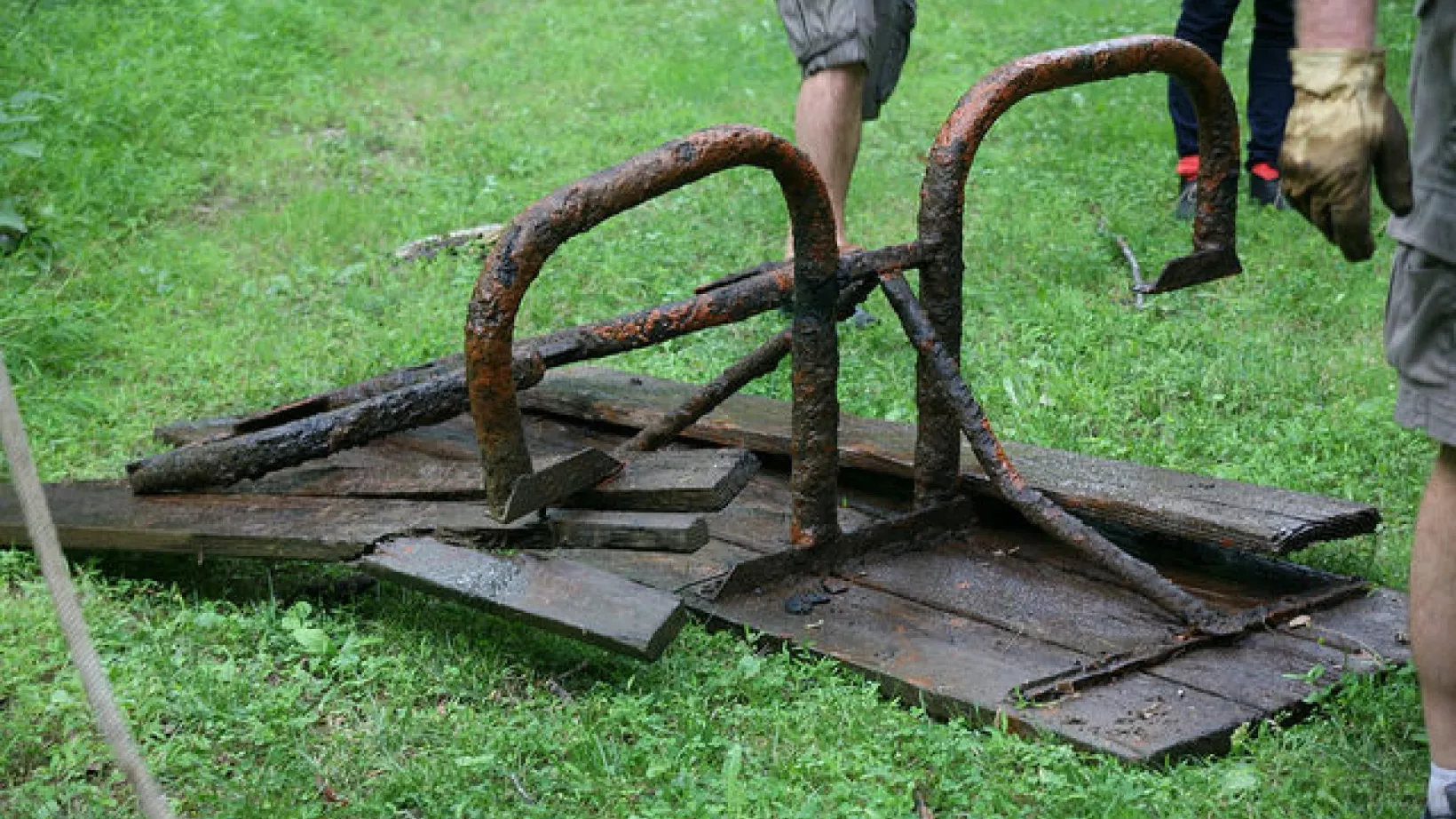 Wood and metal trash