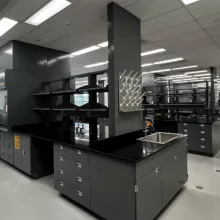 Several pieces of laboratory equipment in a facility
