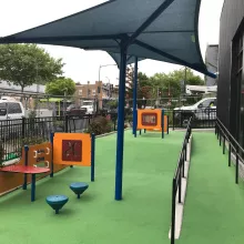 playground outside a child care center