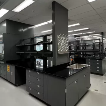 Several pieces of laboratory equipment in a facility