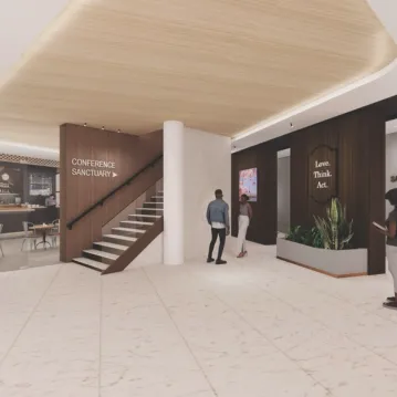 Rendering of a church restoration