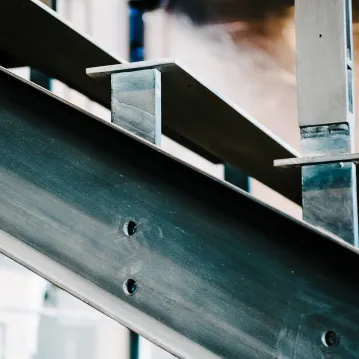 close up of a metal railing
