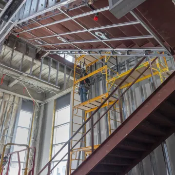 inside of a construction site