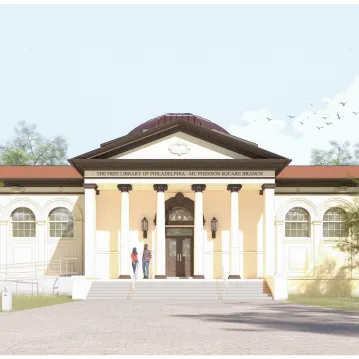 Exterior of library