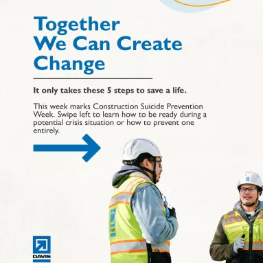 This week marks Construction Suicide Prevention Week, a reminder of how mental health affects us all