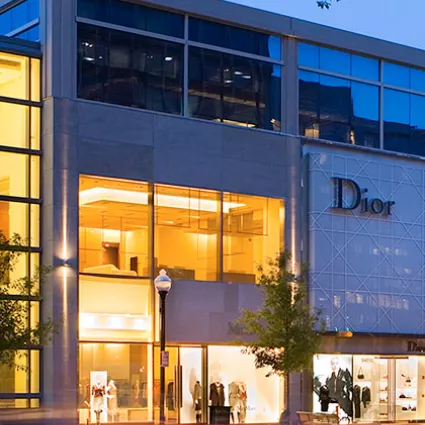 Front of shopping center
