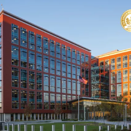 Exterior shot of an office building