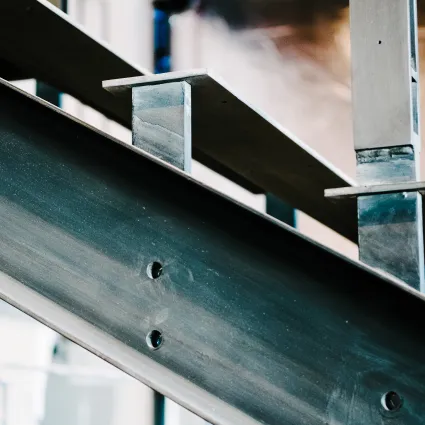 close up of a metal railing