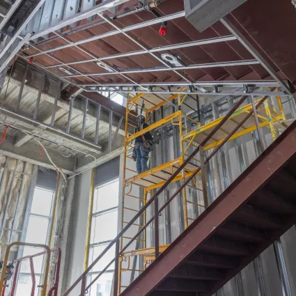 inside of a construction site