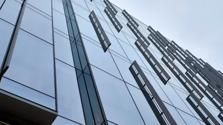 1333 H Street glass façade detail shot 