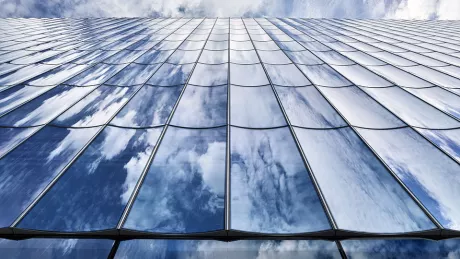 2050 M Street curved glass detail 