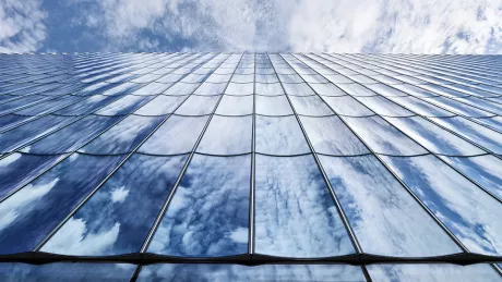 2050 M Street curved glass detail 