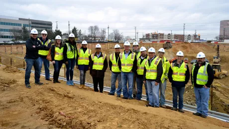 Site tour group photo