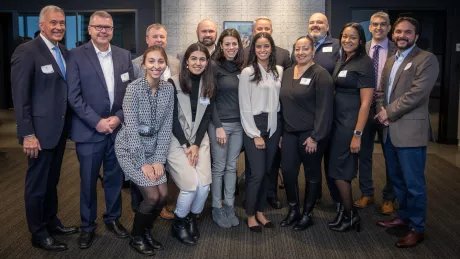 DAVIS team poses at the fundraising event for Samaritan Inns.