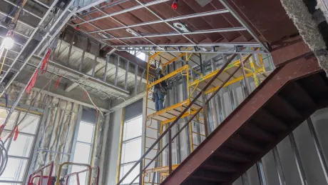 inside of a construction site