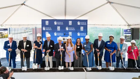 stakeholders break ground on Food and Friends expansion