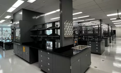 Several pieces of laboratory equipment in a facility
