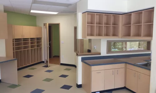 kitchen in a child care center