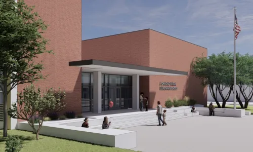 J.O. Wilson Elementary School front entrance rendering