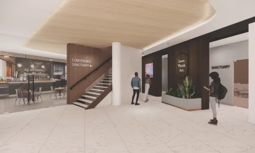 Rendering of a church restoration