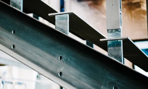 close up of a metal railing