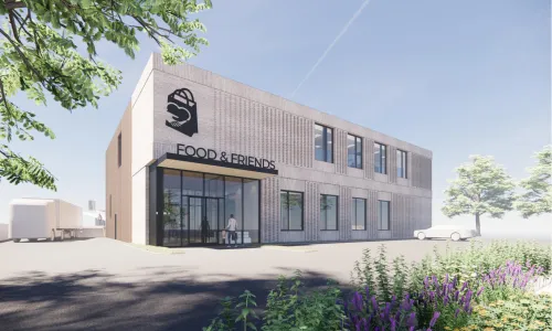 Rendering of an office building