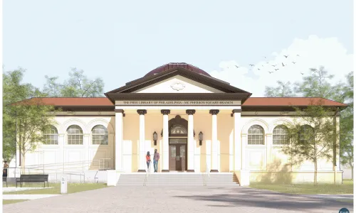 Exterior of library