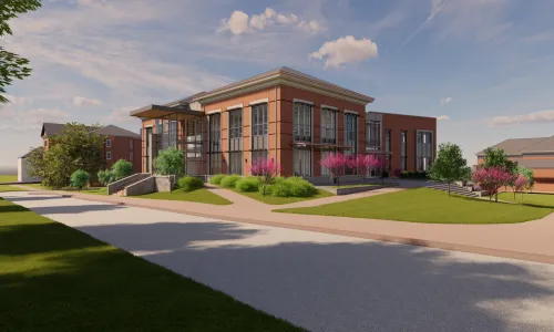 Rendering of a college science building.
