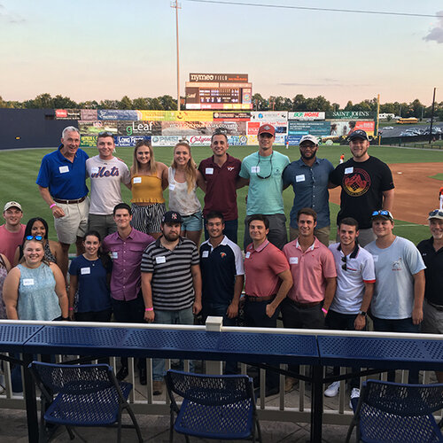 intern group at Frederick Keys baseball outing