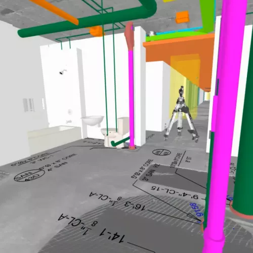 laser scan representation of a project