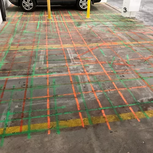 Drawing on concrete