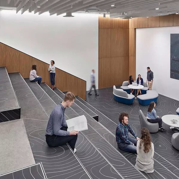 meeting area with stepped seating