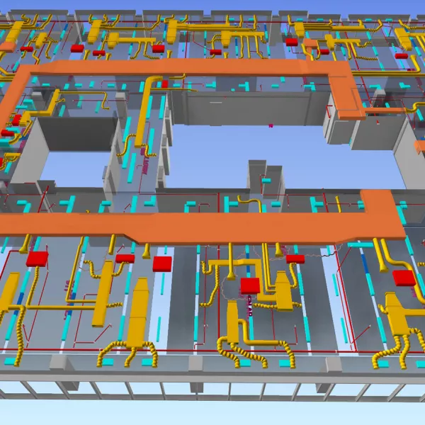 computer generated view of hvac system
