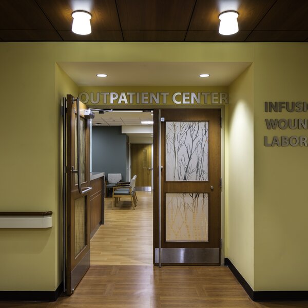 entrance to outpatient center