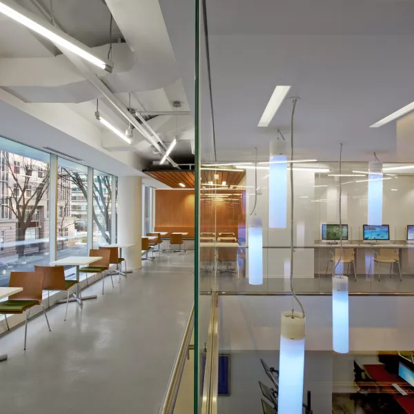 hallway and workstation