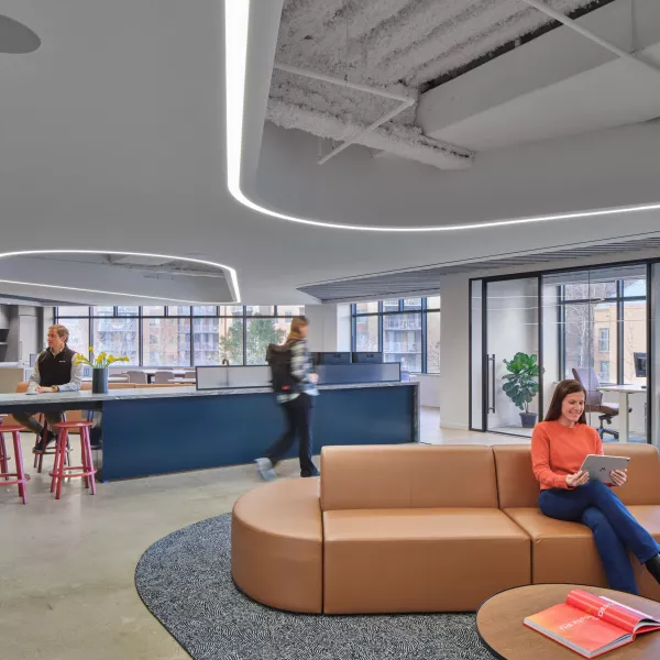 Community space in a modern office