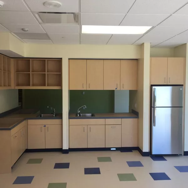 kitchen in a child care center