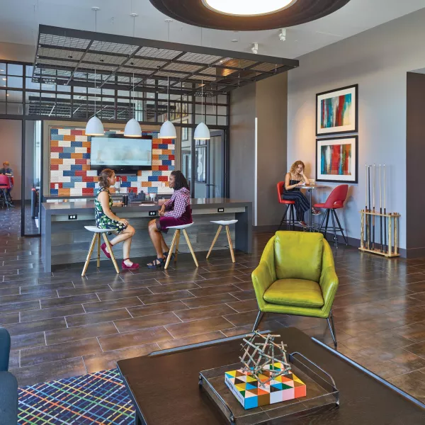 Interior shot of a lobby