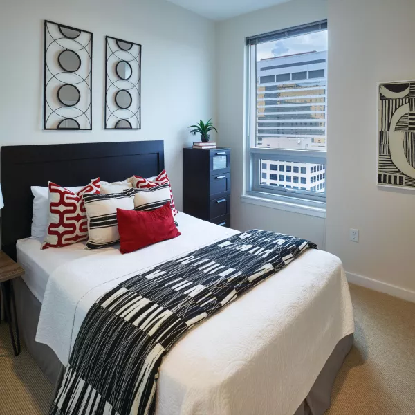 Interior shot of a bedroom