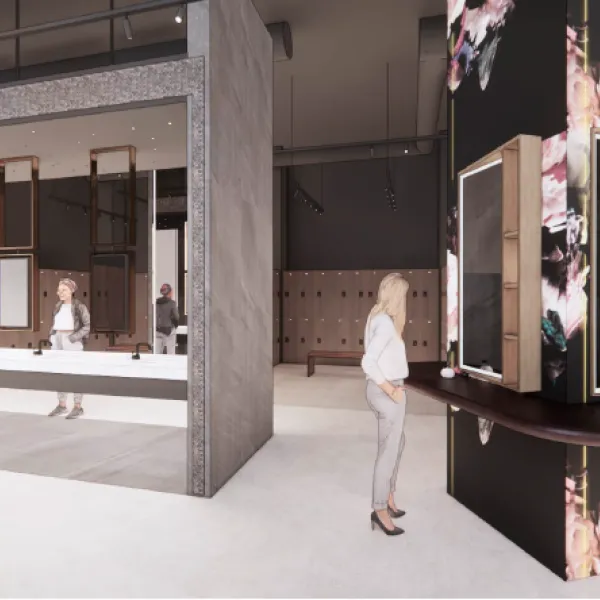 Interior of a health club 