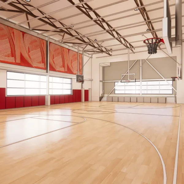J.O. Wilson Elementary School gymnasium rendering