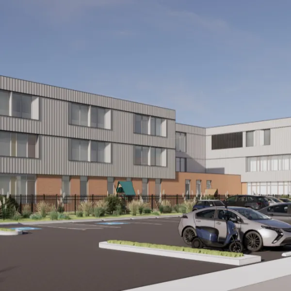 J.O. Wilson Elementary School parking lot rendering