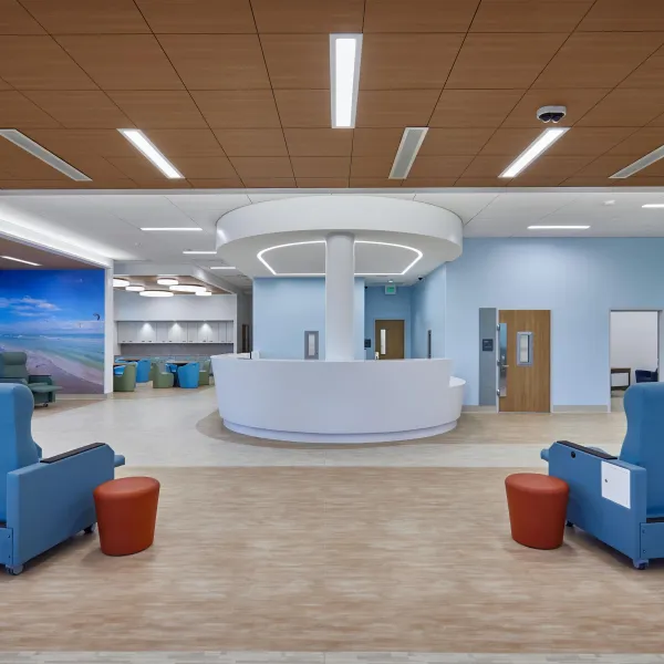Interior shot of a healthcare center