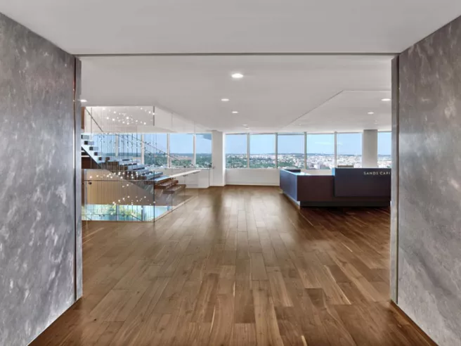 view into reception area