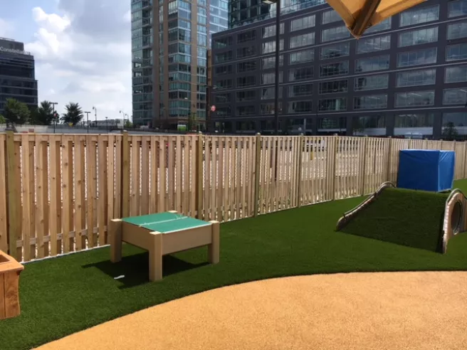 playground outside a child care center